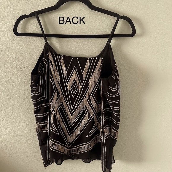 Y2k PARKER Womens Top Size Medium Chain Mail Flapper Gatsby - Picture 9 of 14